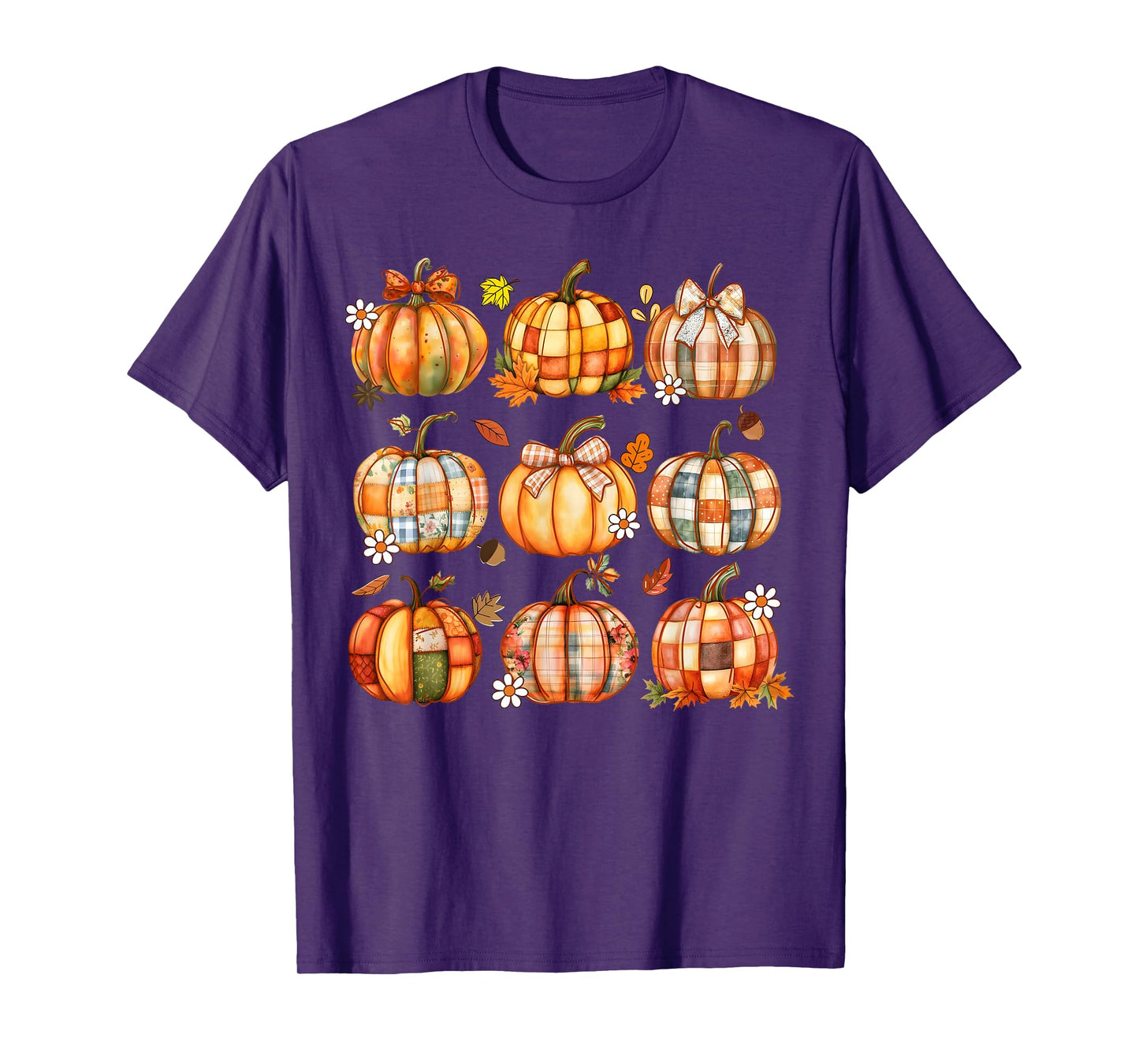 Coquette Bow Pumpkin Thanksgiving Fall Girl Women T-Shirt