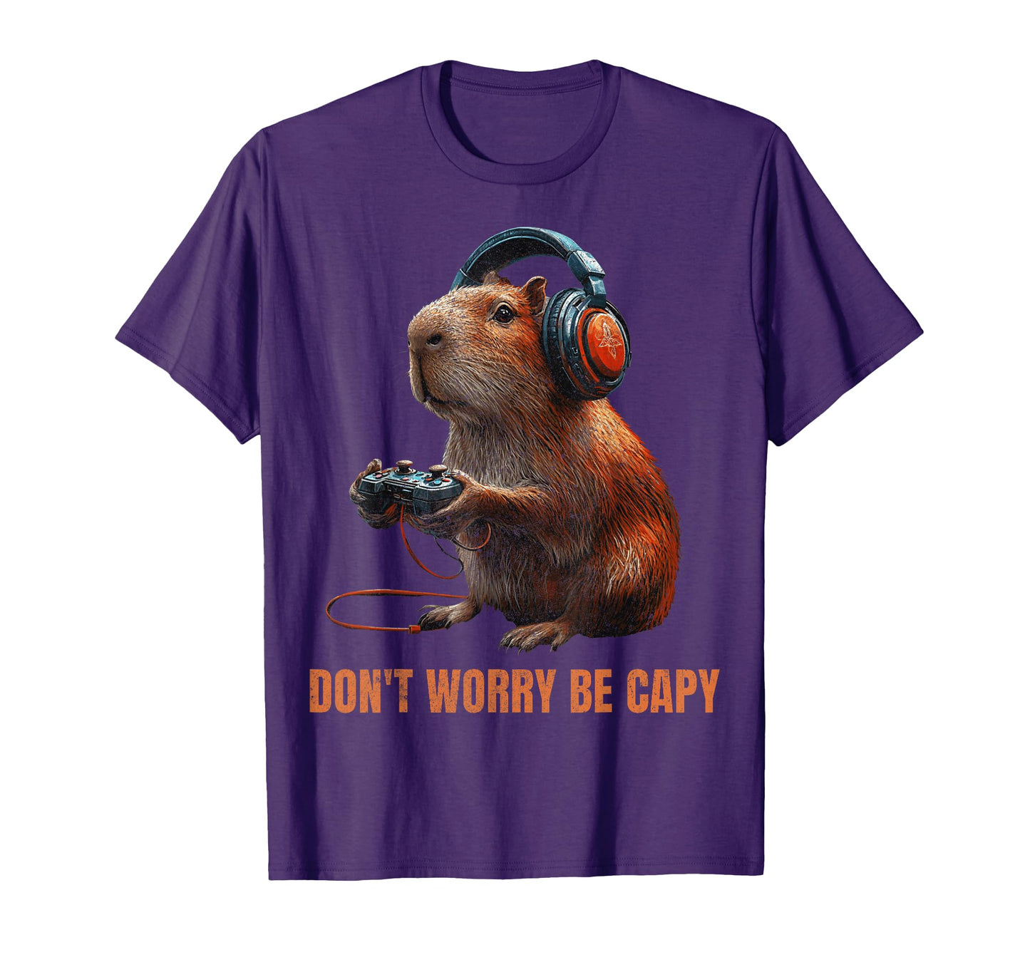 Capybara Don'T Worry Be Capy Video Game Funny Retro Vintage T-Shirt