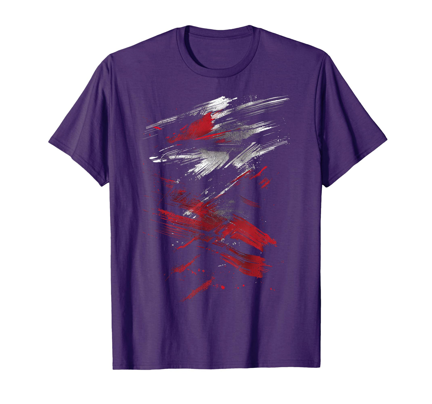 Red And Black Dynamic Splatter Graphic T-Shirt