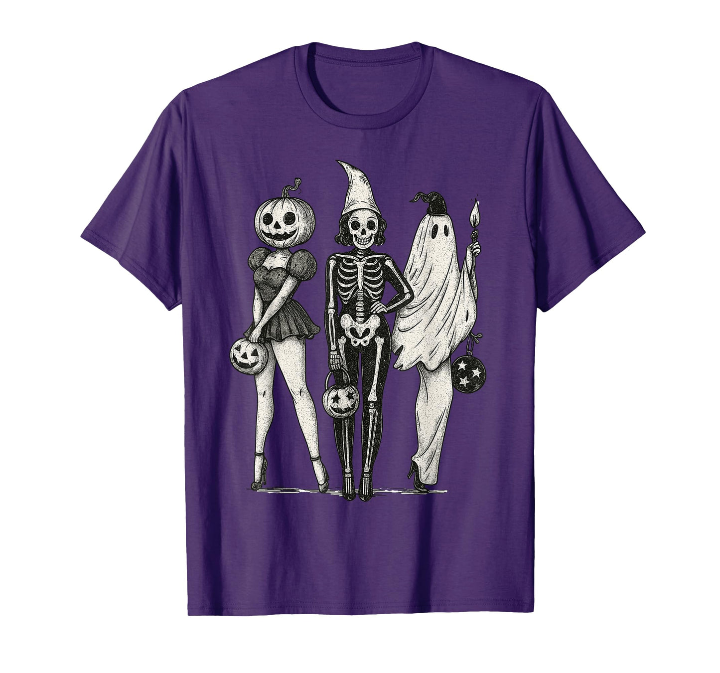 Funny Ghouls Halloween Ghost Spooky Squad Funny Girl Witchy T-Shirt