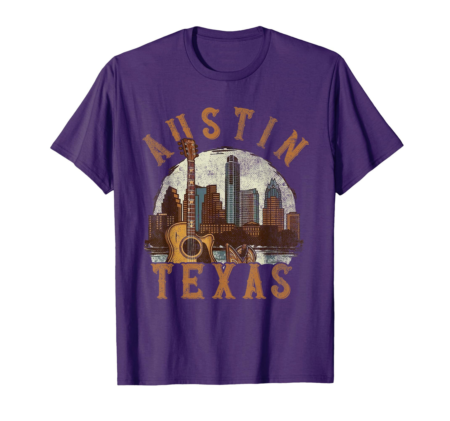 Austin Texas TX | Guitar skyline T-Shirt