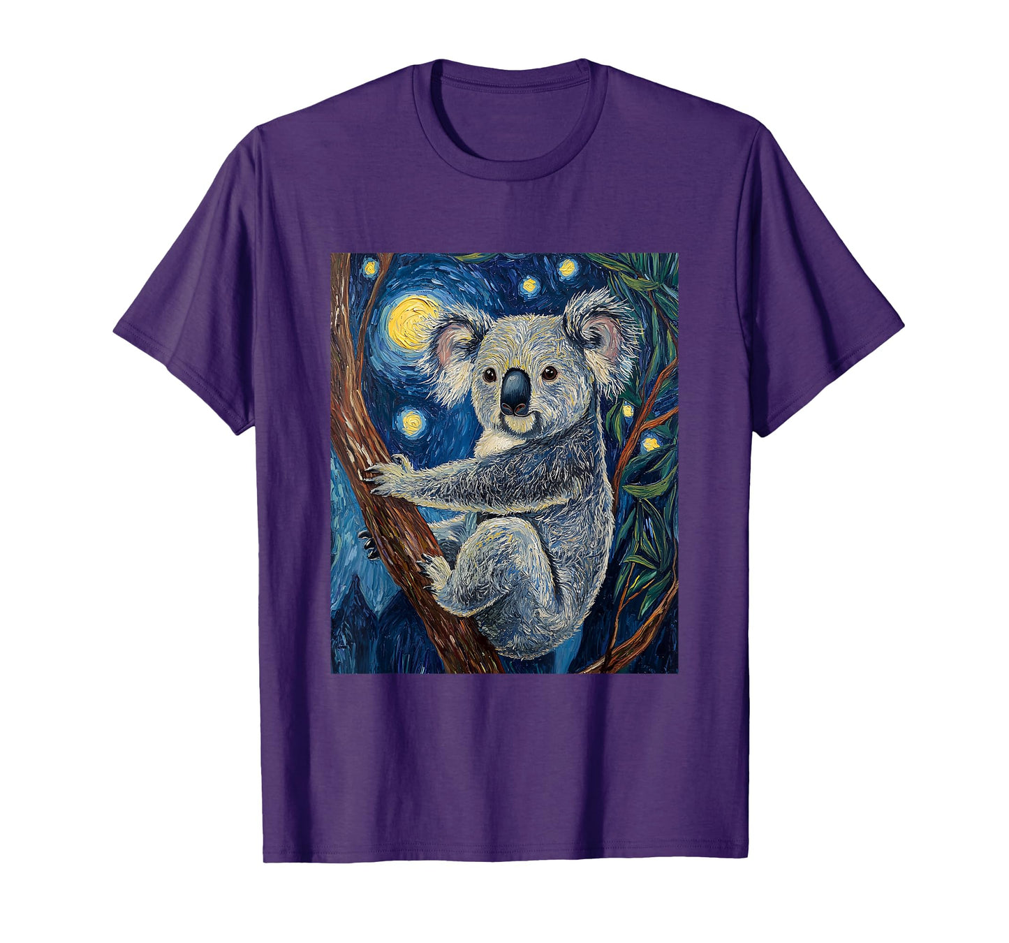 Cute Koala Bear - Van Gogh Style - Starry Night Graphic T-Shirt