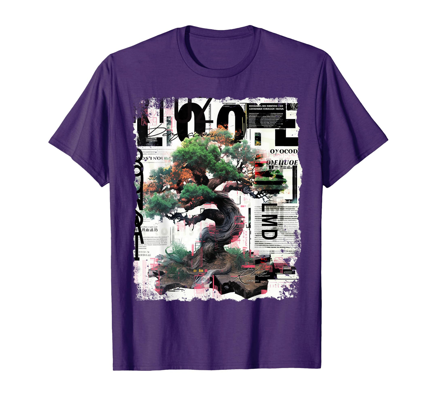 Hip Hop Y2K Vintage Hipster Edgy Urban Streetwear Bonsai T-Shirt