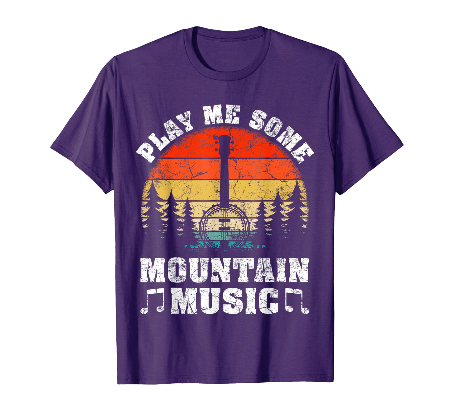 Vintage Play Me Some Mountain Music Mandolin T-Shirt