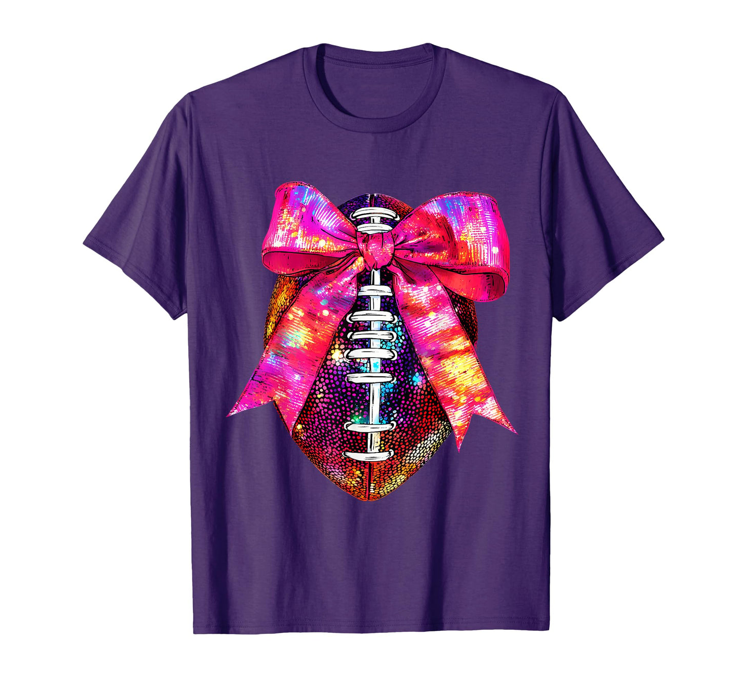 Cute Football Coquette Bow Cute Football Player T-Shirt