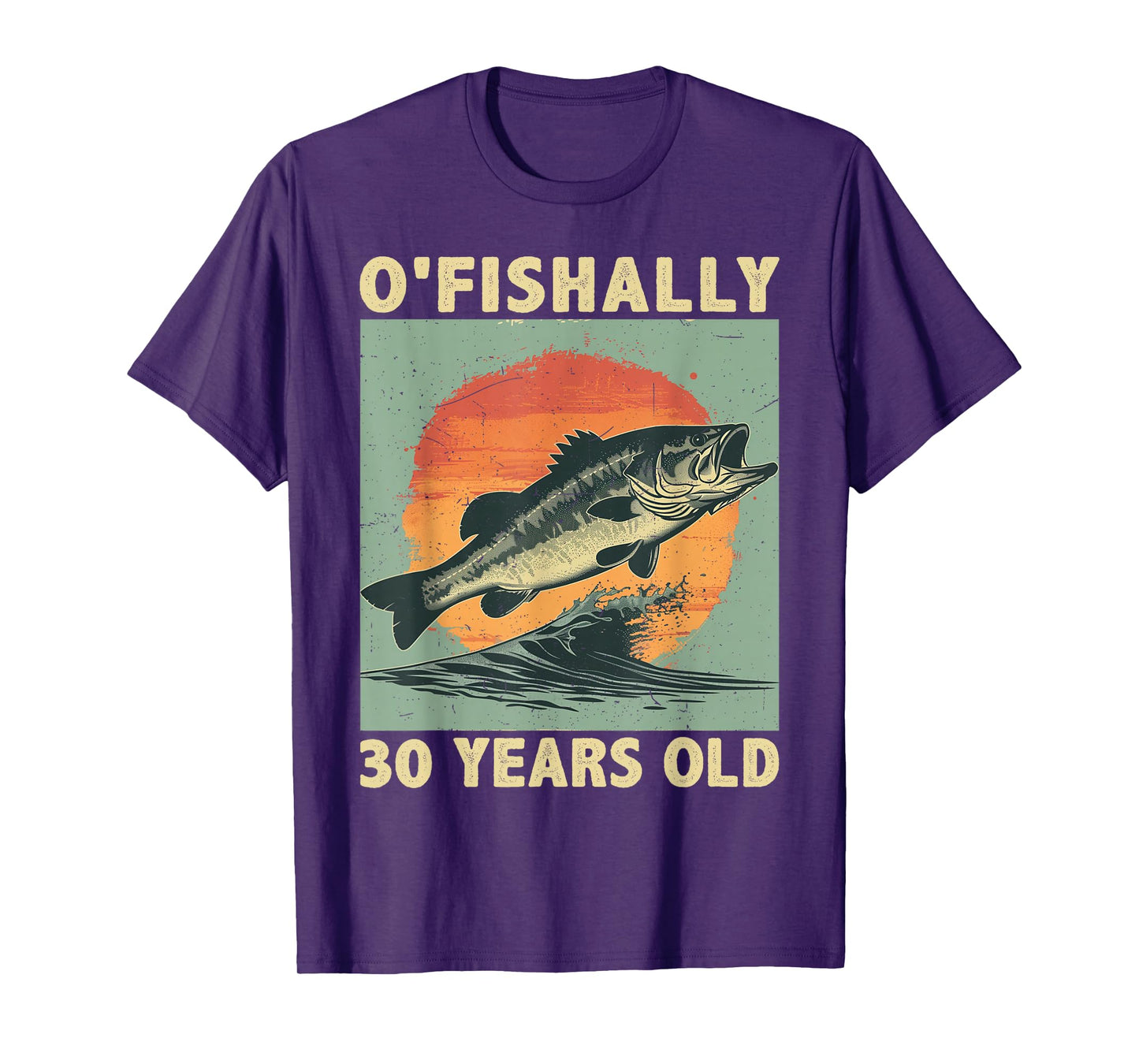 Ofishally 30 Years Old 1995 Fishing Fisherman 30th Birthday T-Shirt