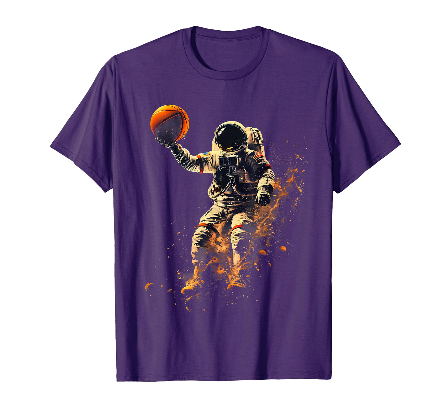 Basketball Slam Basketball Hoop Astronaut Basketball Lover T-Shirt