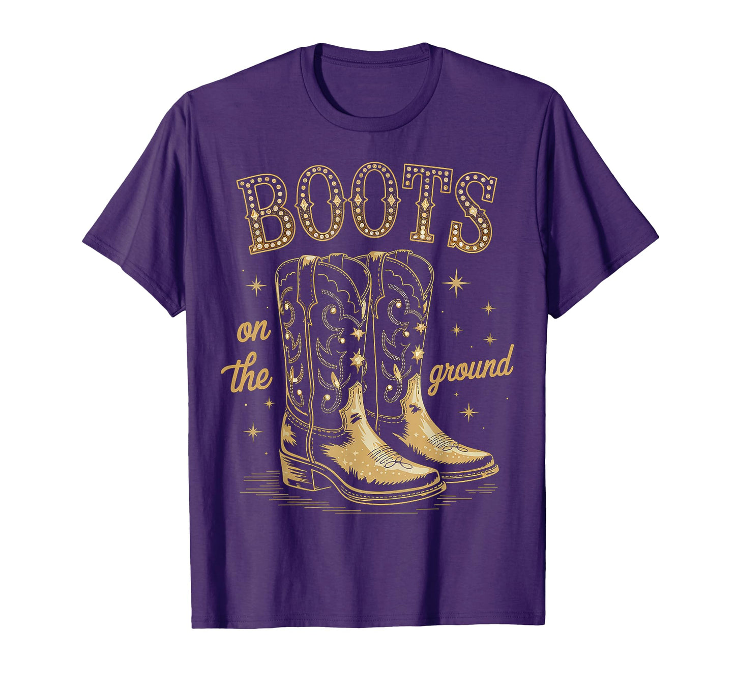 Cowgirl Boots On The Ground Western Boot Funny Gift For Girl T-Shirt