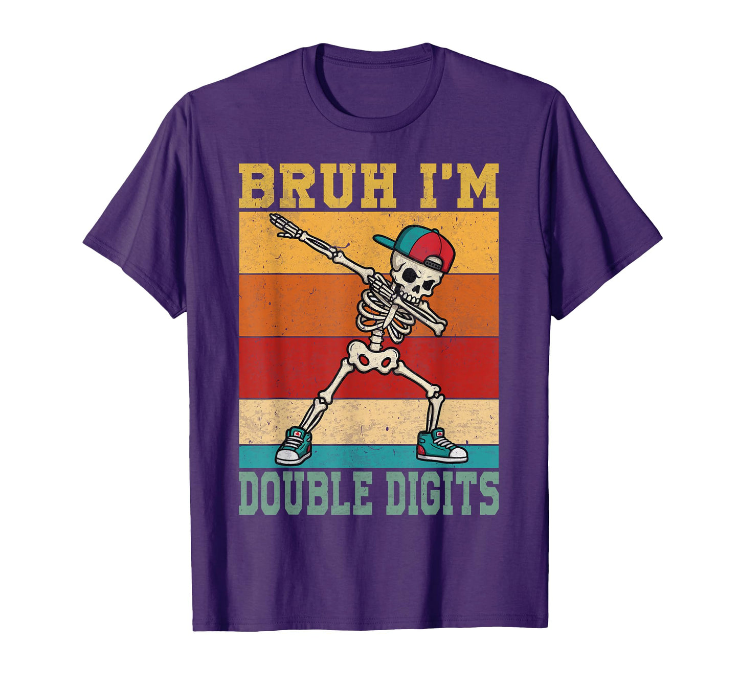 Bruh I'm Double Digits 10 year old boy birthday 10 birthday T-Shirt