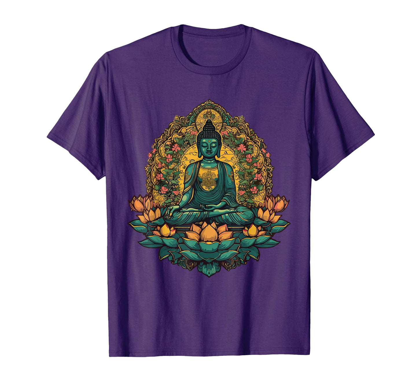 Buddha Mandala Buddhist Mindfulness Buddhism Spiritual Yoga T-Shirt