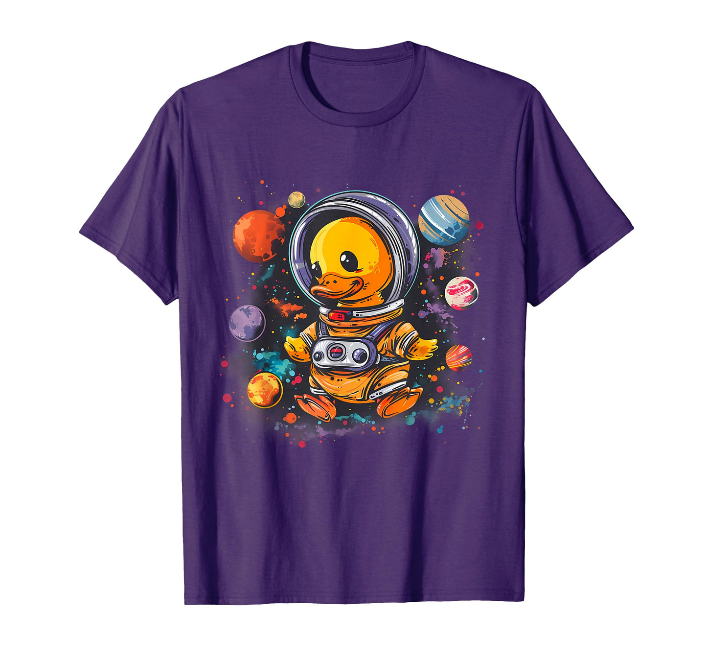 Rubber Duck Space Astronaut Planet Rubber Duck Lover Science T-Shirt