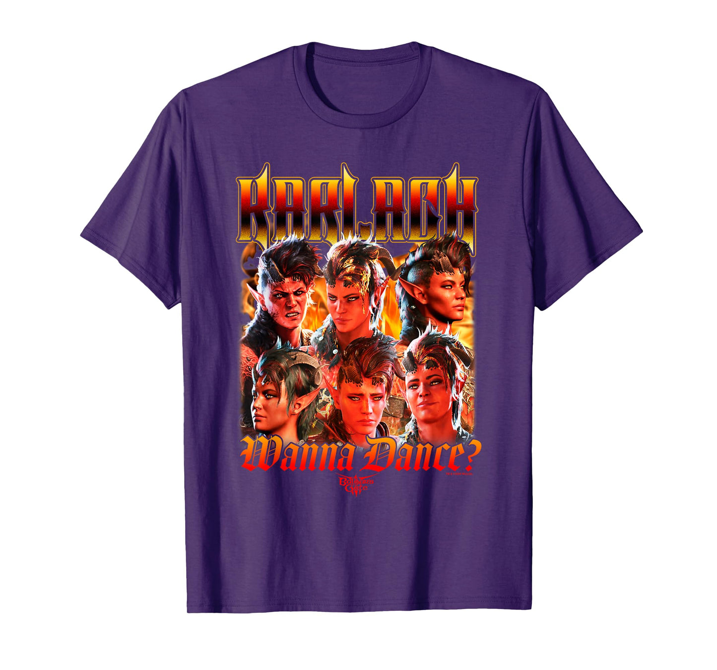 Dungeons & Dragons Wanna Dance? Karlach Multi Expressions T-Shirt