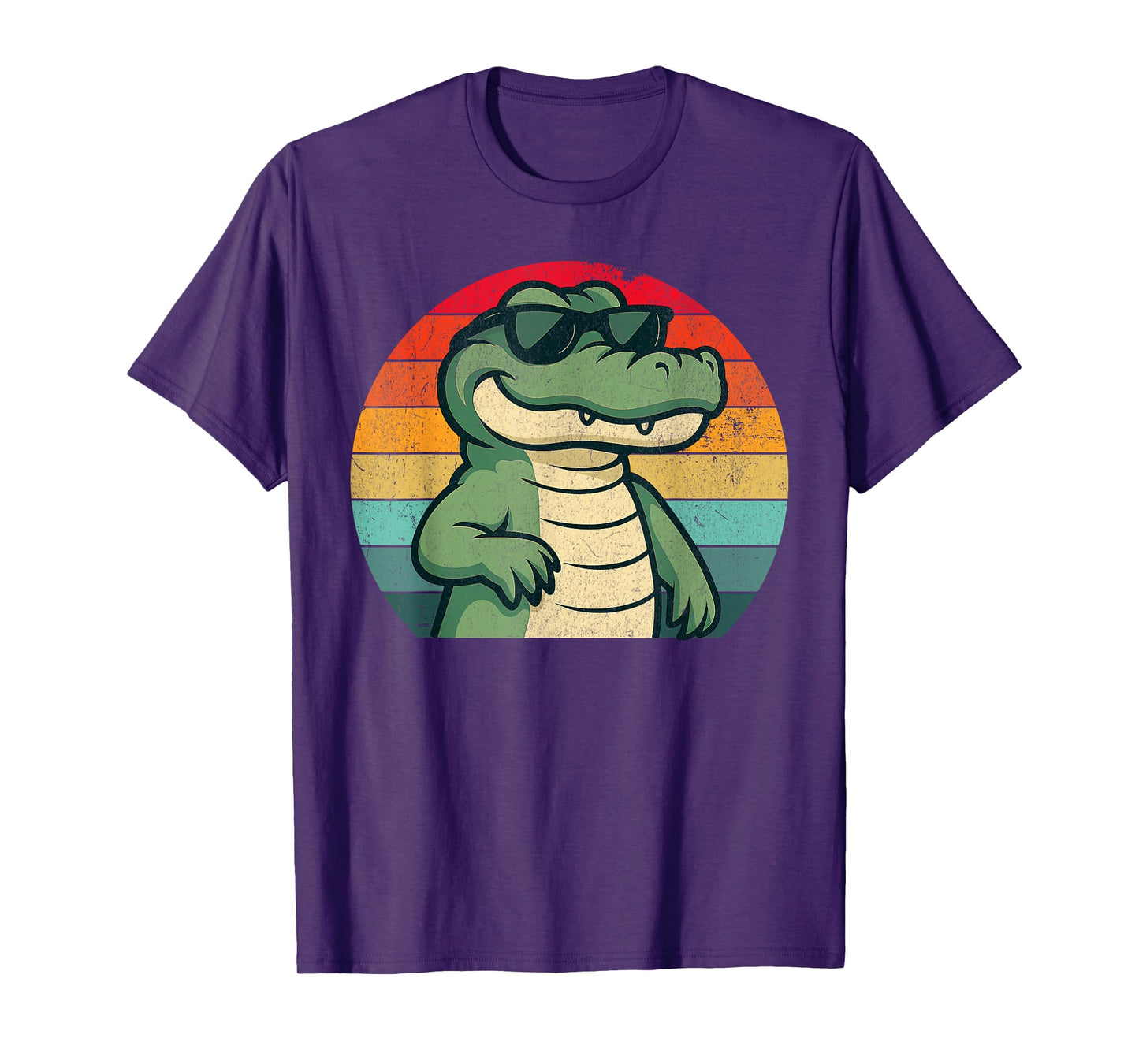 Cool Retro Alligator Sunglasses 70s 80s 90s Funny Alligator T-Shirt