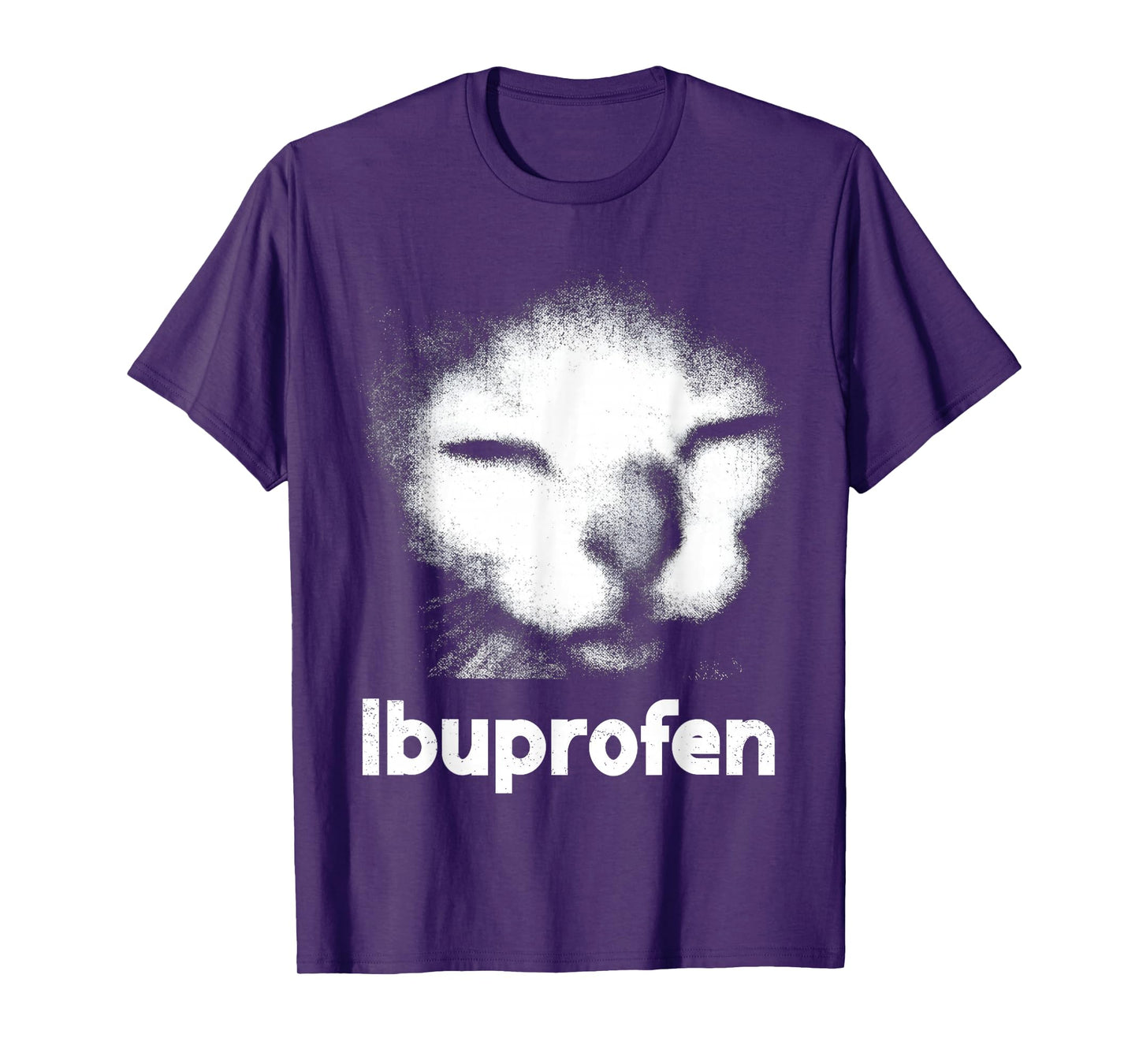 Funny Ibuprofen Cat Meme with Cringe Ugly Feline Face T-Shirt