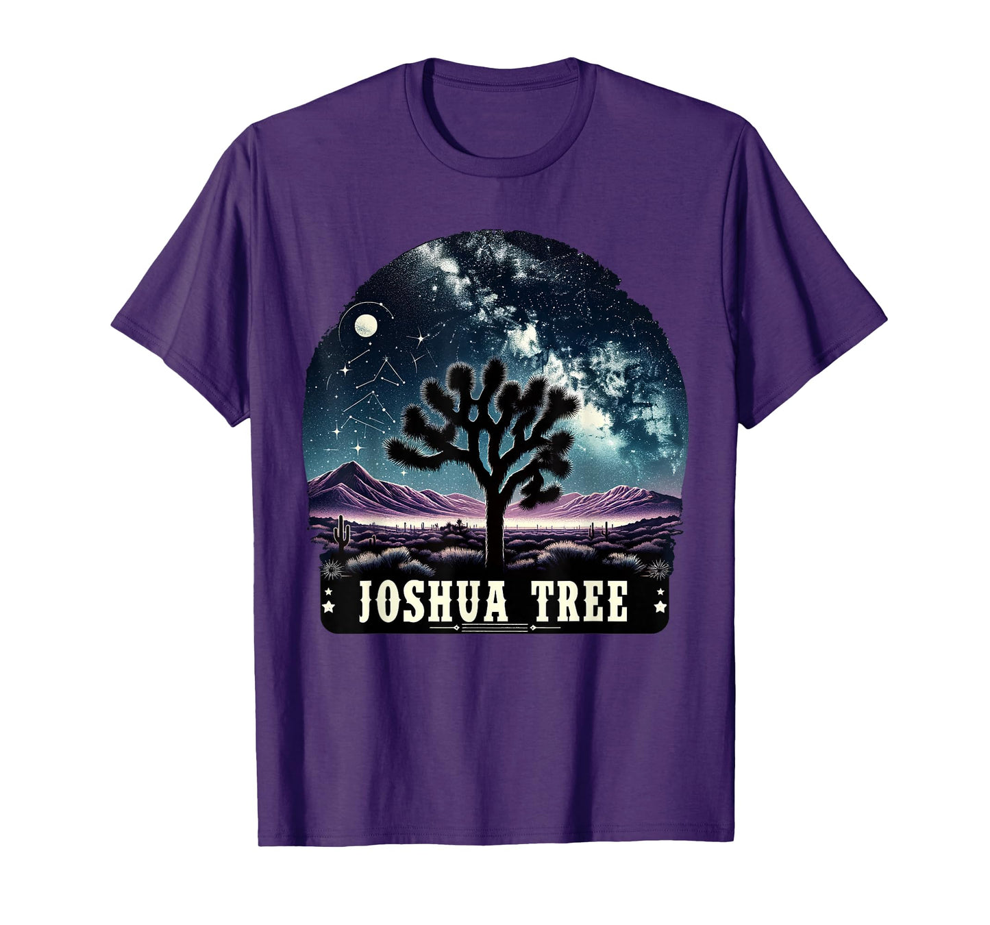 Joshua Tree National Park Night Scene Hiking Camping Outdoor T-Shirt