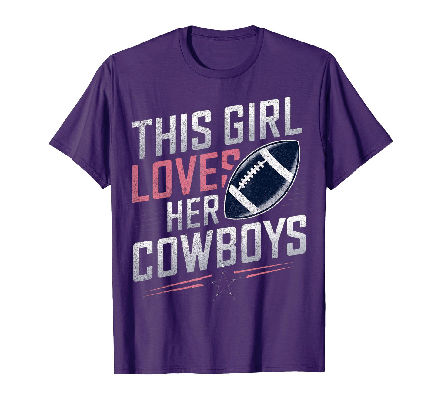 This Girl Loves Her Cowboys Vintage Retro T-Shirt