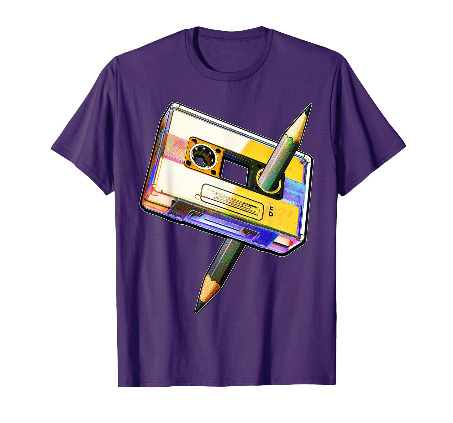 80s Cassette Tape Pencil 1980s Retro Vintage Music Mixtape T-Shirt