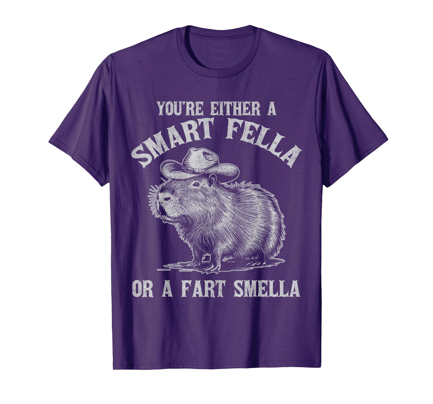 You're Either A Smart Fella Or A Fart Smella Funny Capybara T-Shirt