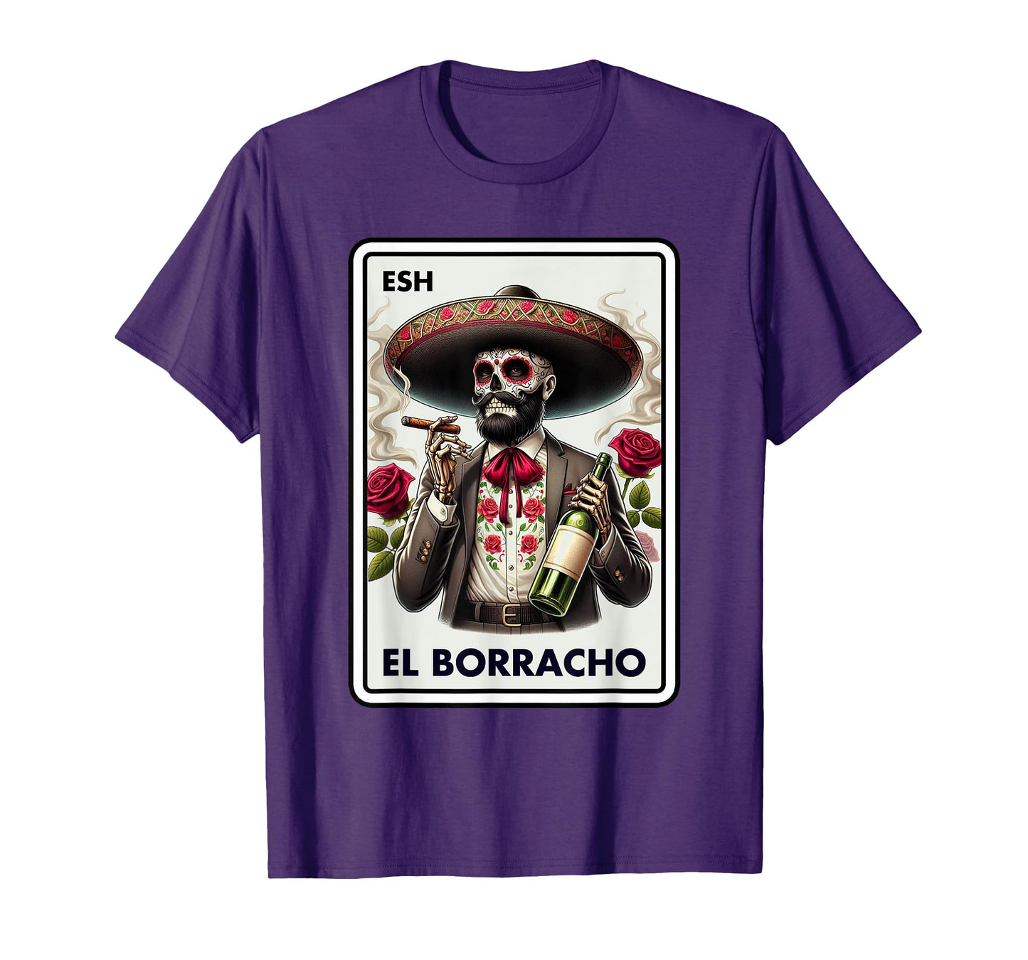 Mexican Spanish Drinking El Borracho Mexican Bingo Card T-Shirt