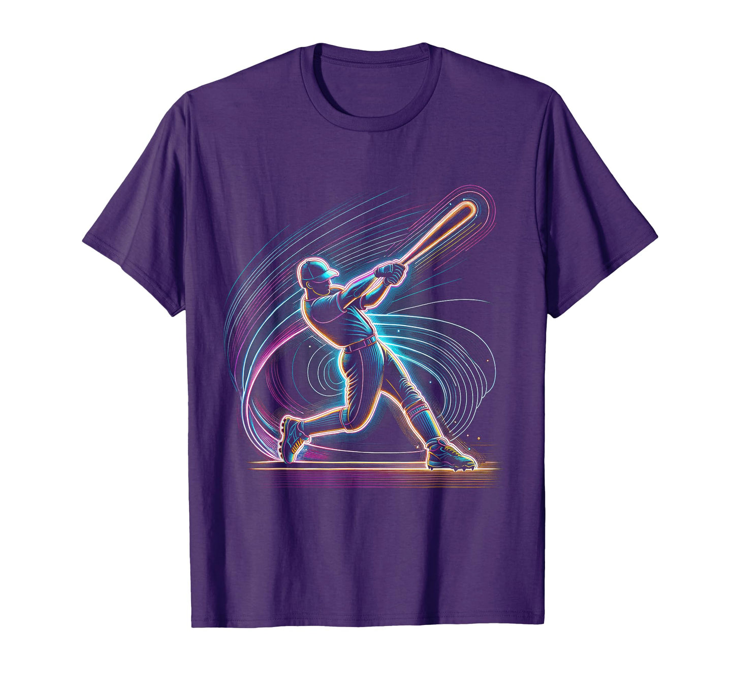 Baseball Player Art Graphic Baseball Fan Boys Mens T-Shirt