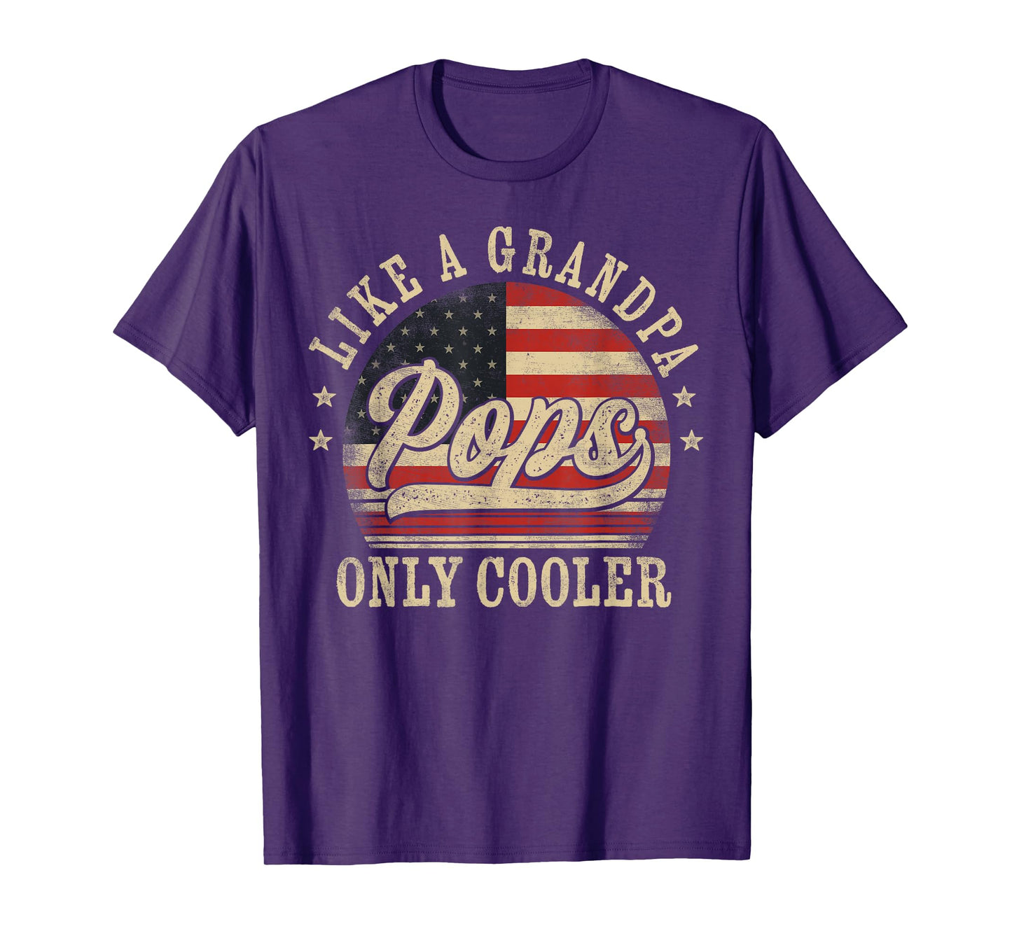 Pops Like a Grandpa Only Cooler Pops Father's Day T-Shirt