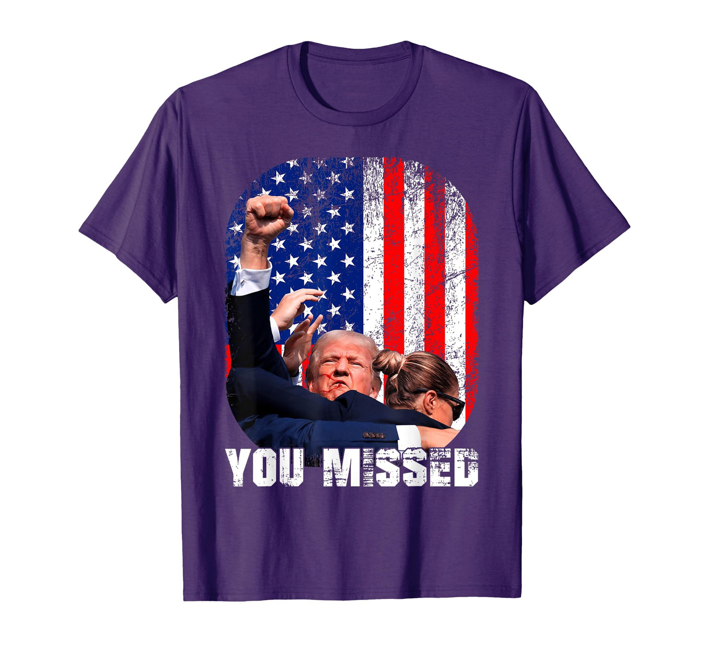 Fight Trump 2024 Election American Flag You Missed T-Shirt