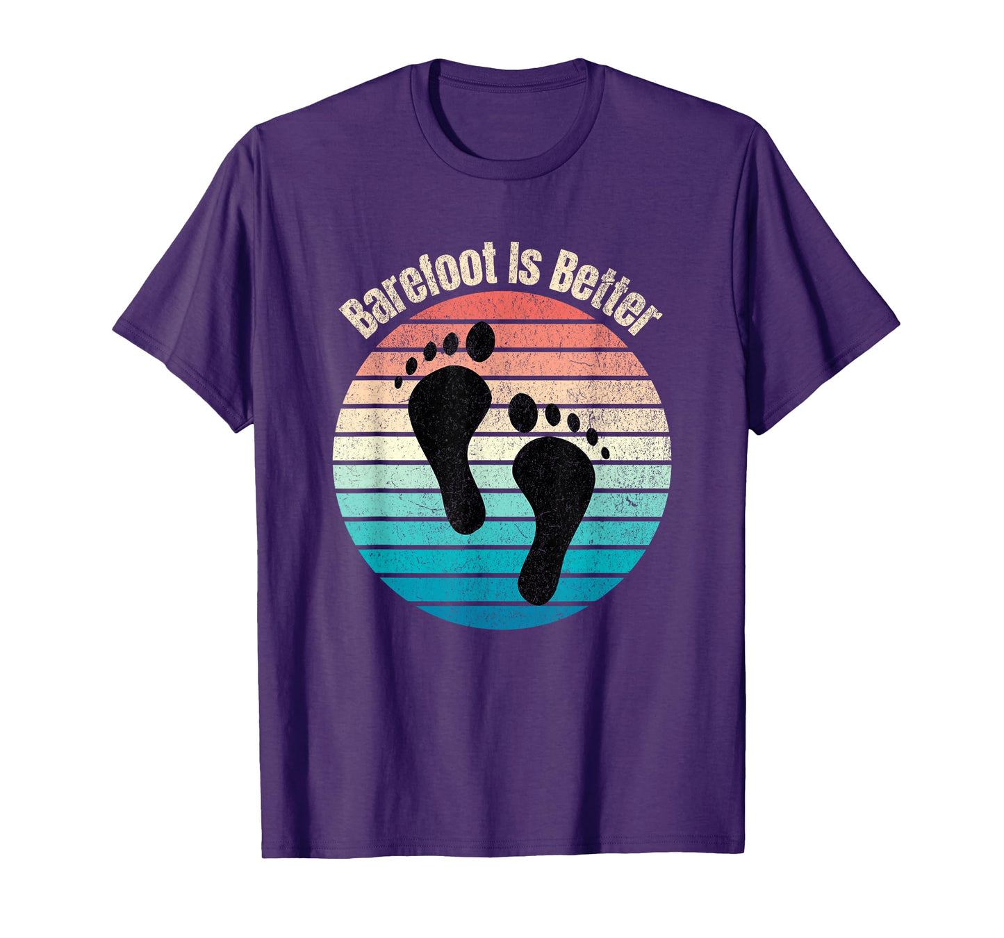 Barefoot Is Better Sunset Earthing T-Shirt