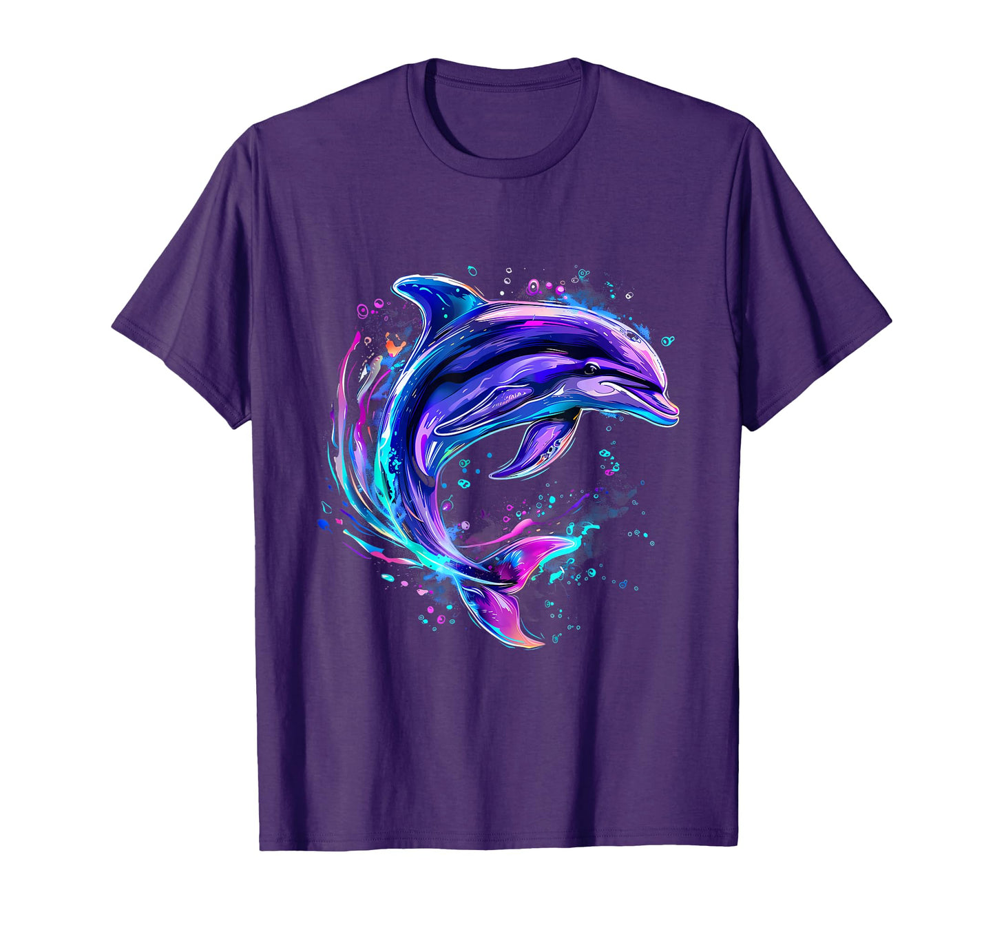 Dolphin Watercolor Sea Ocean Animal Ocean Sea Dolphin T-Shirt