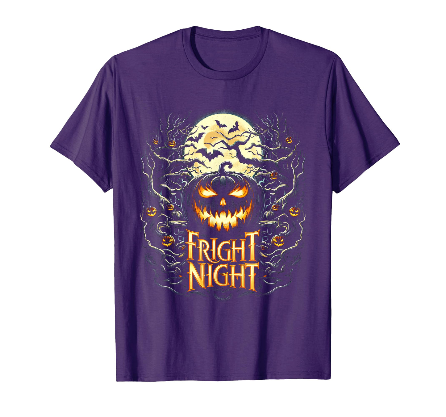 Halloween Pumpkin Jack O Lantern Face Fright Night T-Shirt