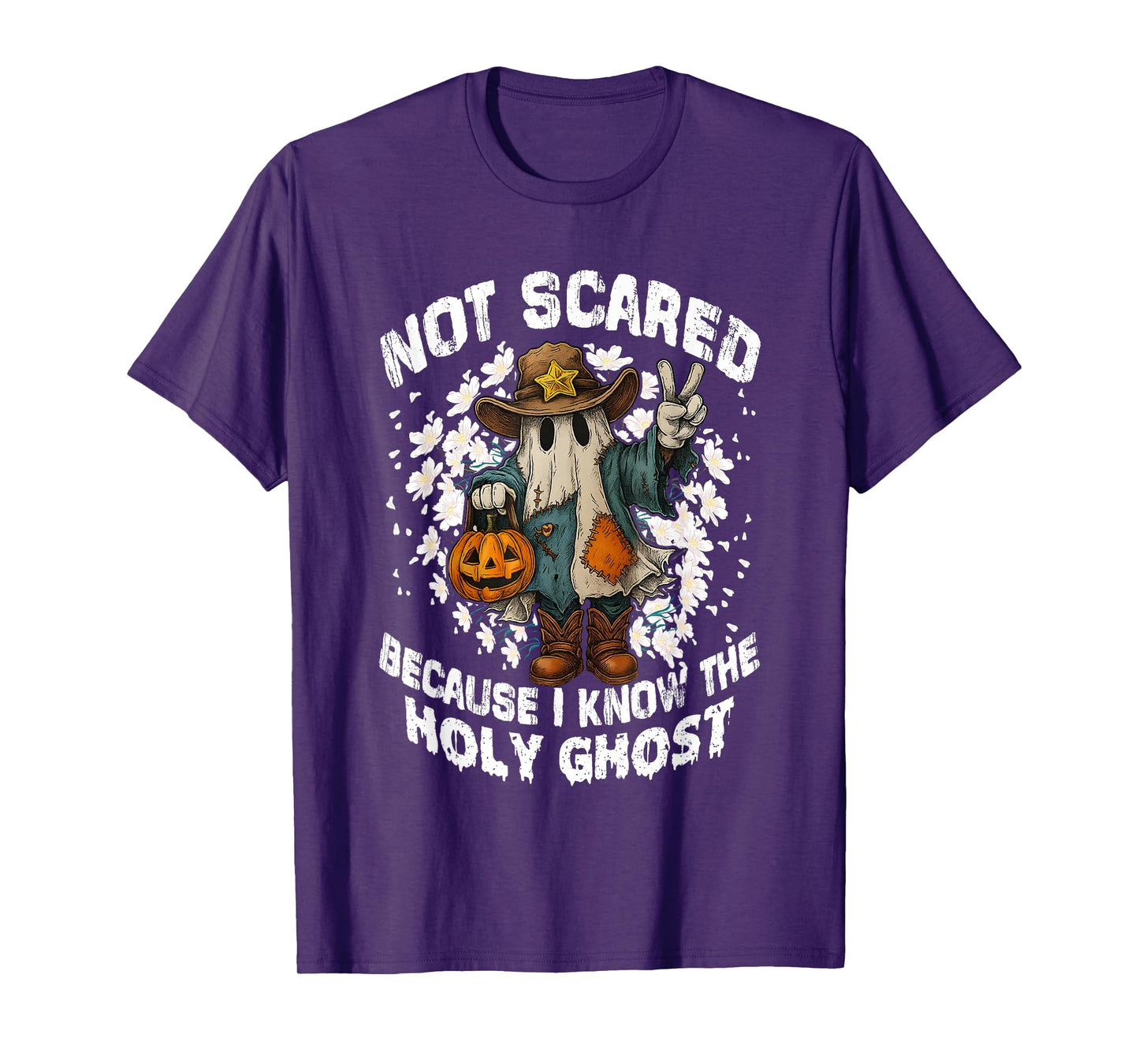 Not Scared Because I Know The Holy Ghost Christian Halloween T-Shirt