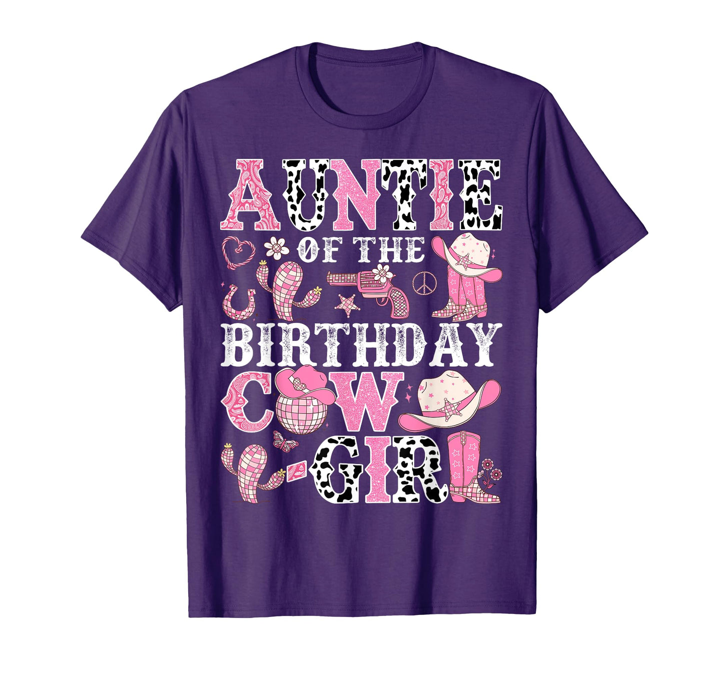 Auntie Of The Birthday Cow-Girl Rodeo CowGirl Birthday T-Shirt