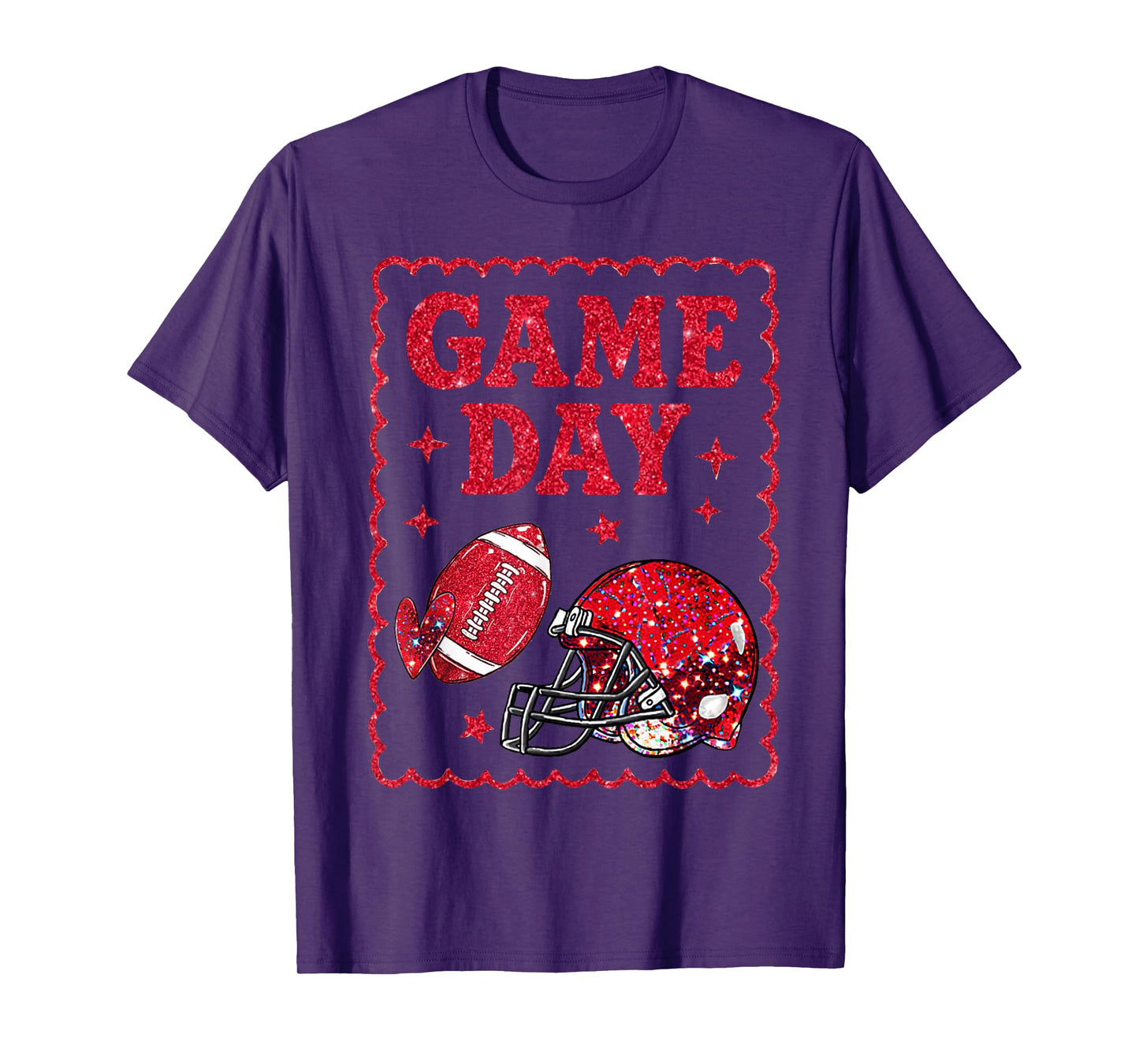 Game Day American Football Women Girl Kids Vibes T-Shirt