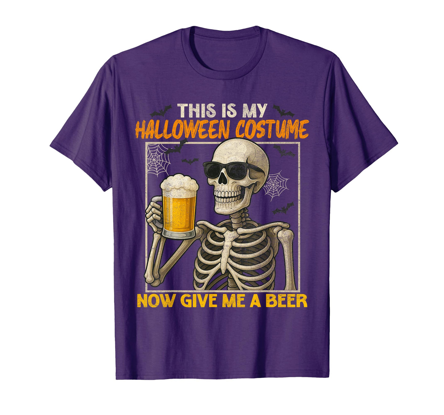 Funny DIY Lazy This is My Halloween Costumes Skeleton Men T-Shirt