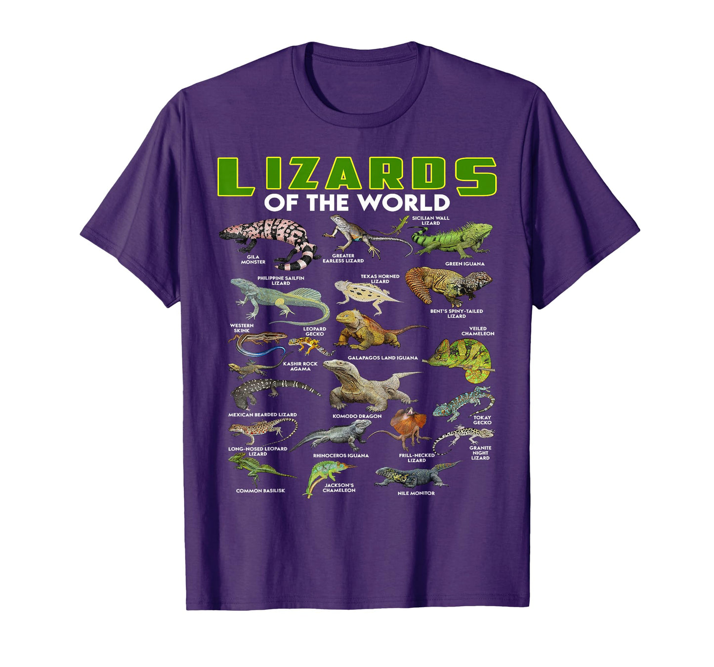 Lizards Of The World Reptile Herpetology Lizard Gifts Funny T-Shirt
