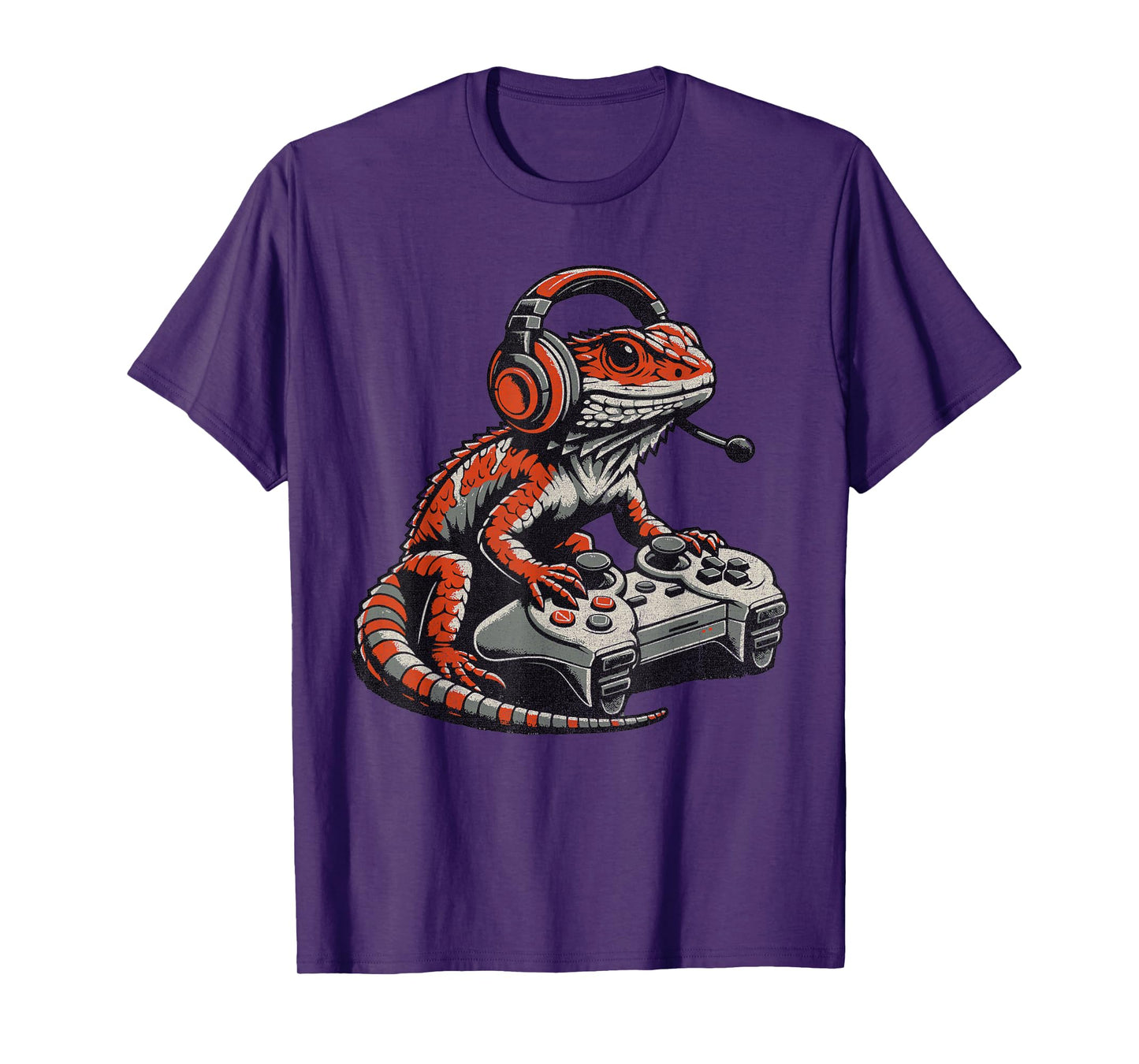 Bearded Dragon Video Gaming Funny Gamer Animal Men Boys Kids T-Shirt