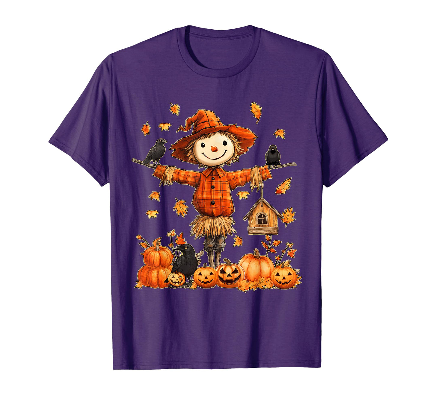 Cute Scarecrow Pumpkin Thanksgiving Halloween Hello Fall T-Shirt