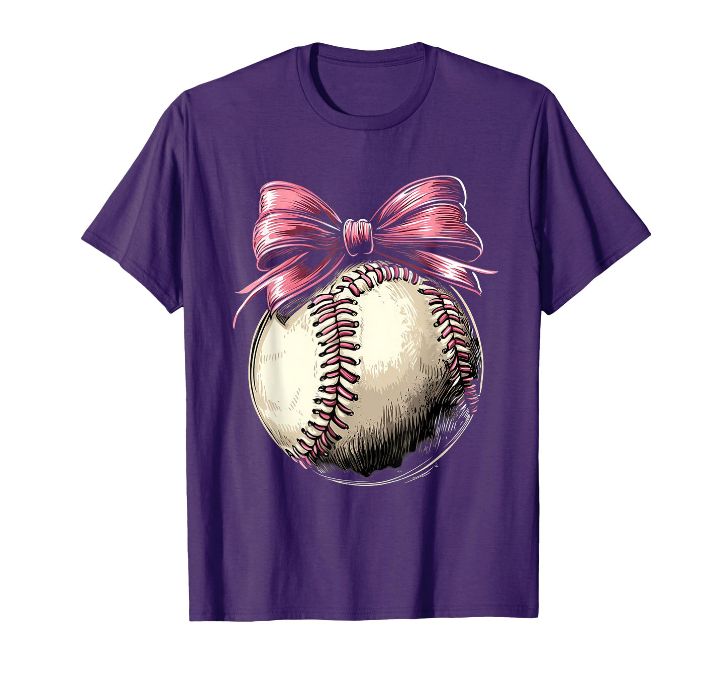 Baseball Coquette Bow Cute Baseball Game T-Shirt