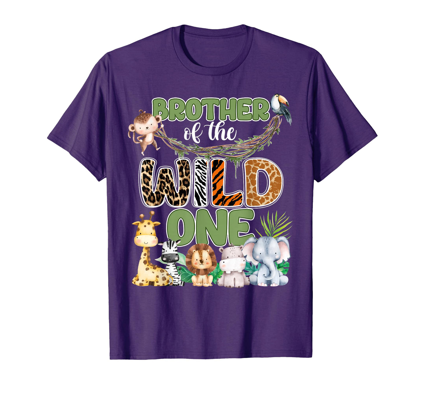 Brother of The Wild One 1St Birthday Family Safari Jungle T-Shirt