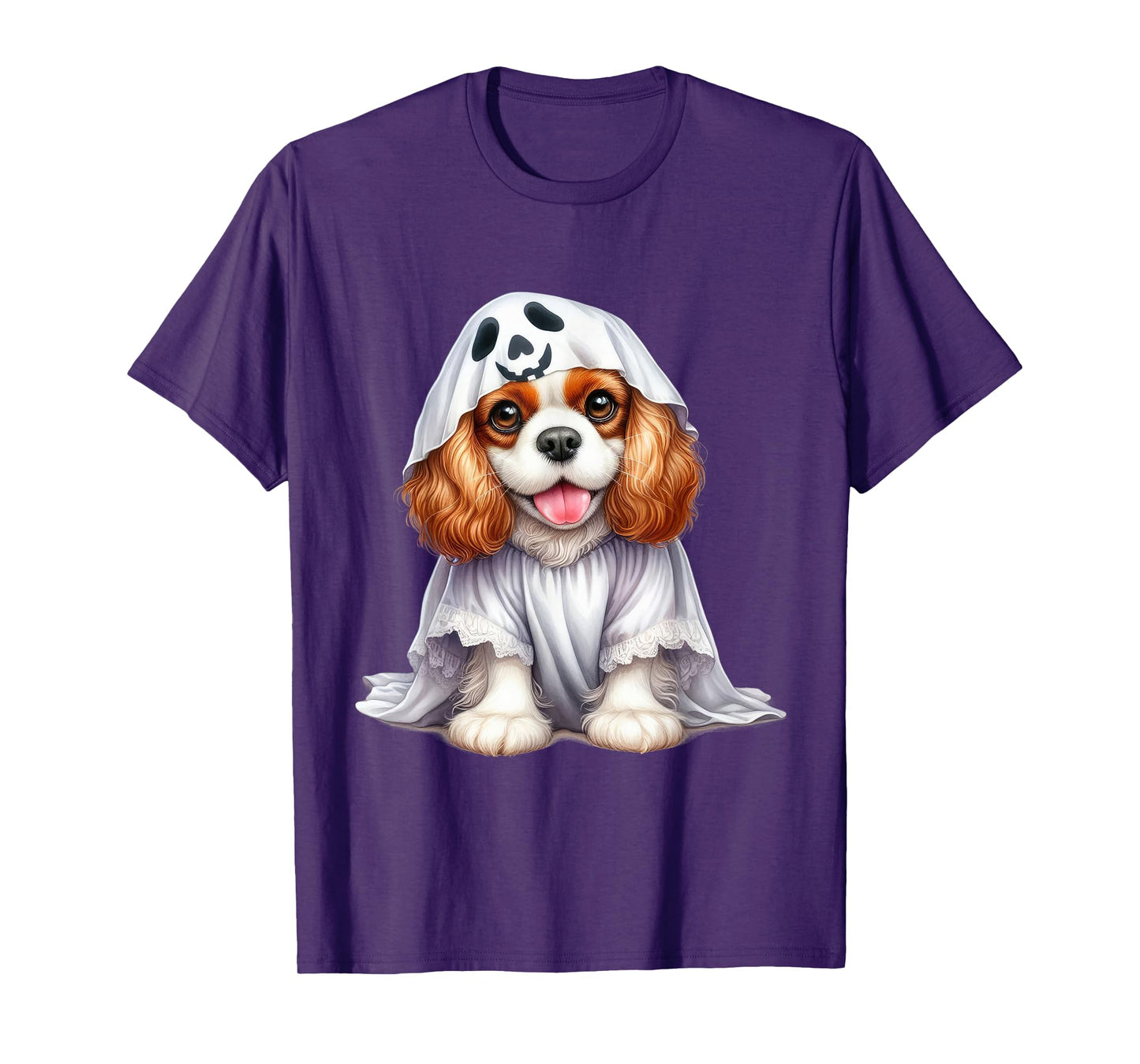 Funny Ghost Cavalier King Charles Spaniel Dog Lover T-Shirt