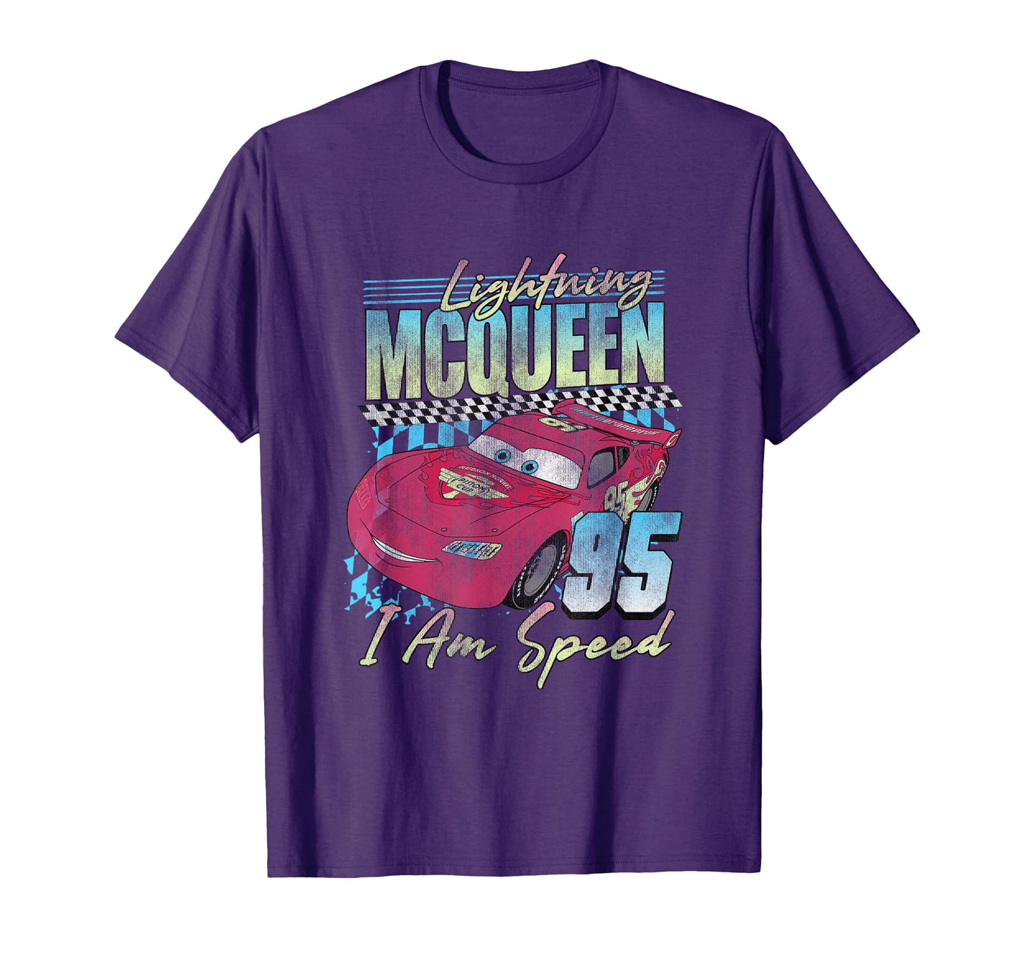 Disney Pixar Cars Lightning McQueen Retro I Am Speed T-Shirt