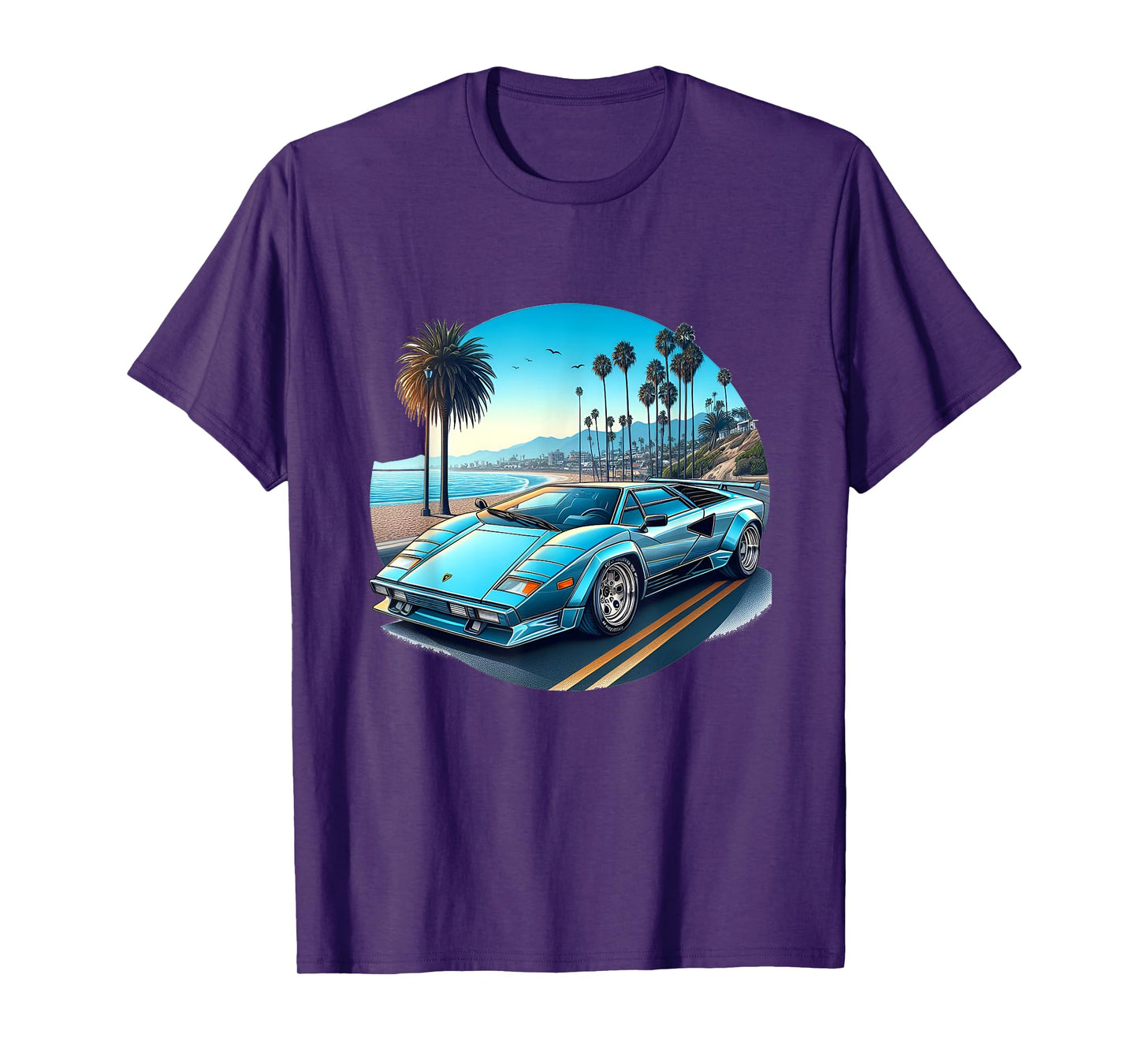 Classic Countach Italian Supercar Poster car Vice T-Shirt
