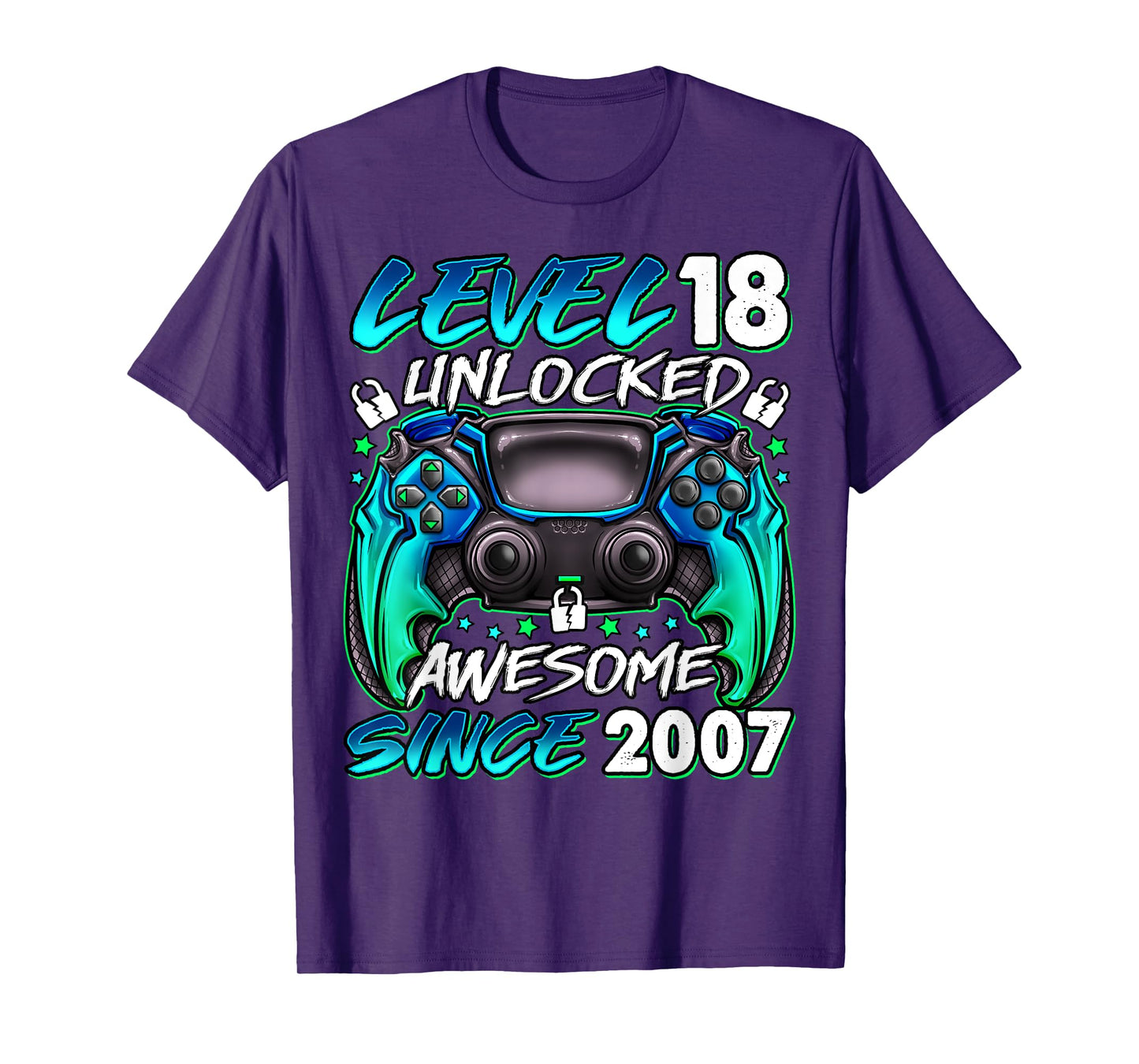 Level 18 Unlocked 18 Year Old Gifts Boys 18th Birthday Boy T-Shirt