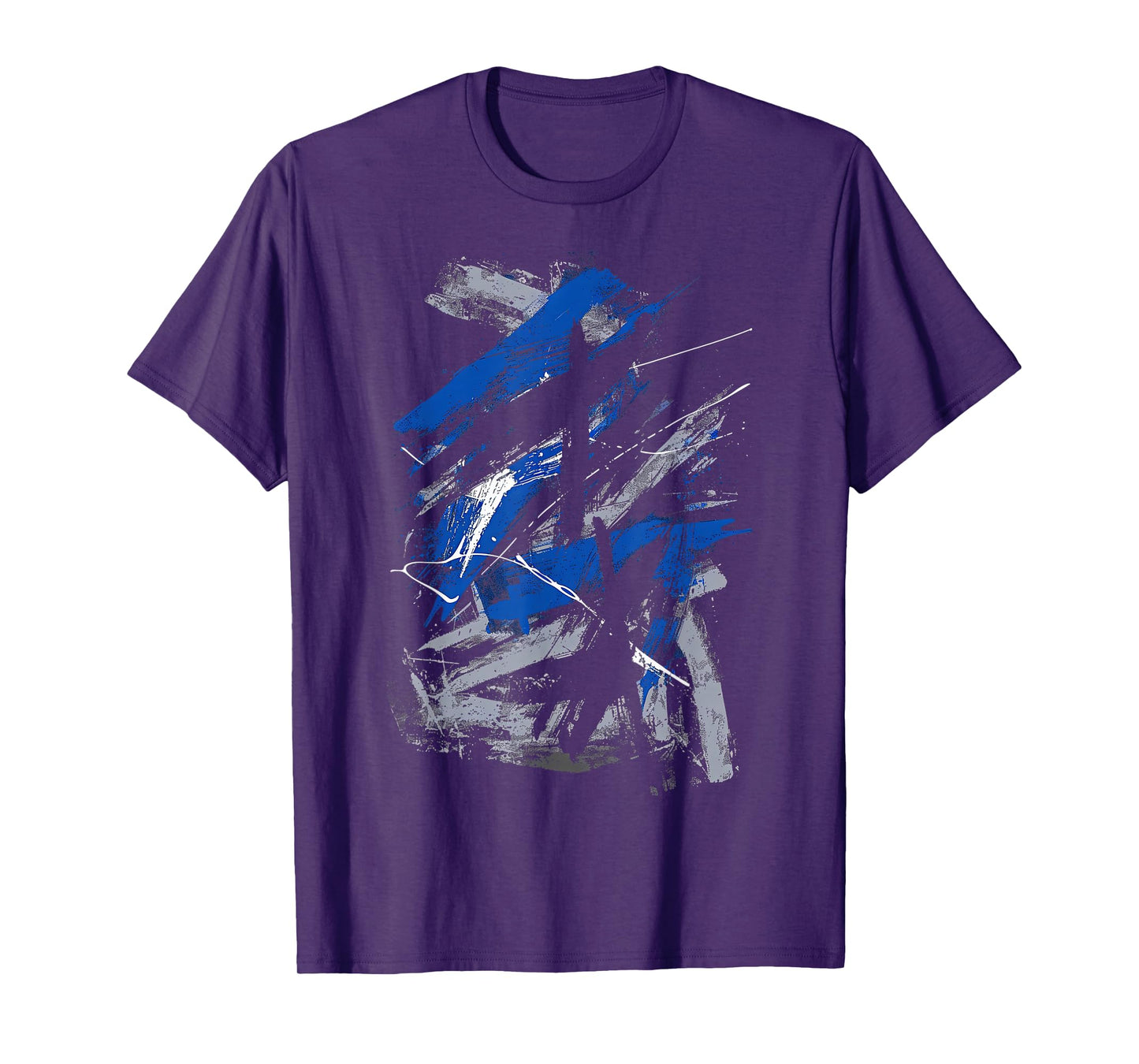 Blue And Black Urban Art Graphic T-Shirt