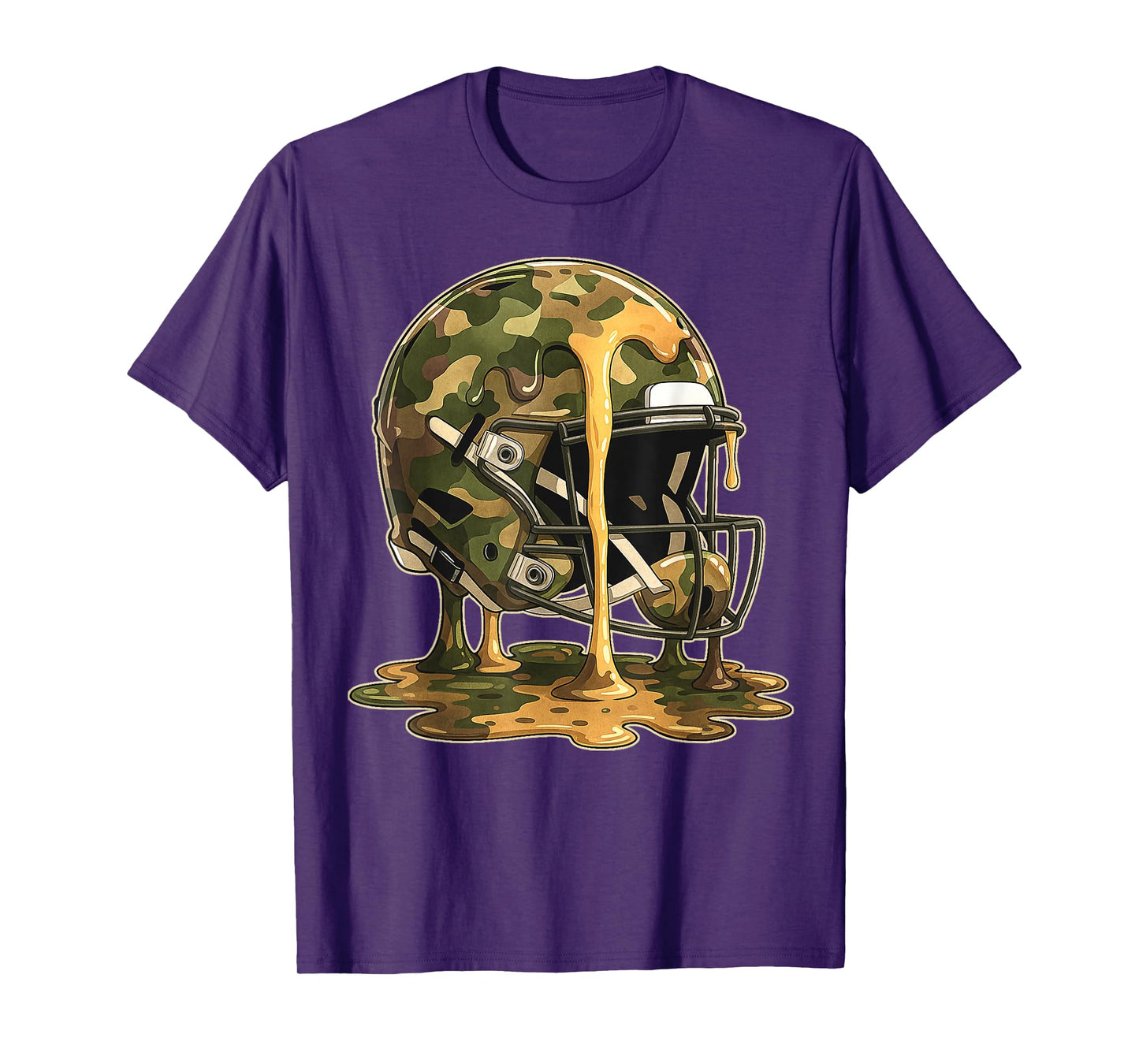 Football Drip Camo Football Ice Cream Sprinkle Respect Drip T-Shirt