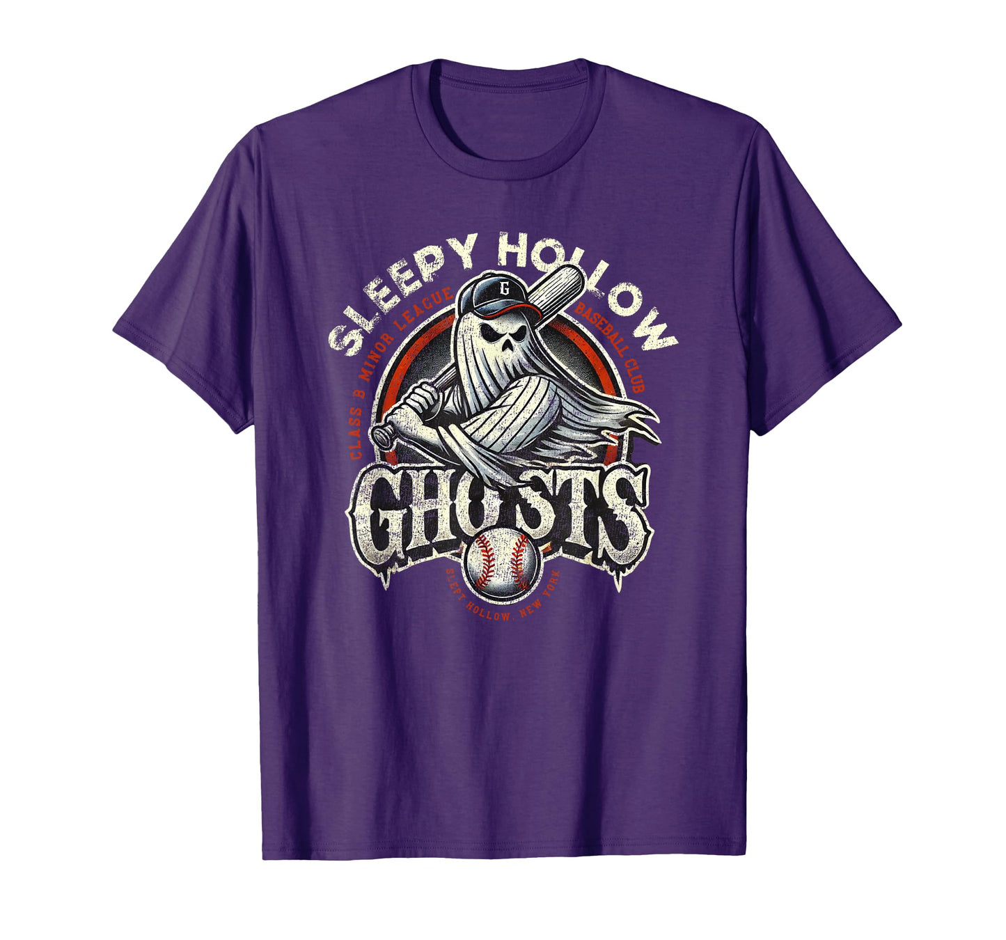 Halloween Sleepy Hollow Ghosts Minor League Baseball T-Shirt
