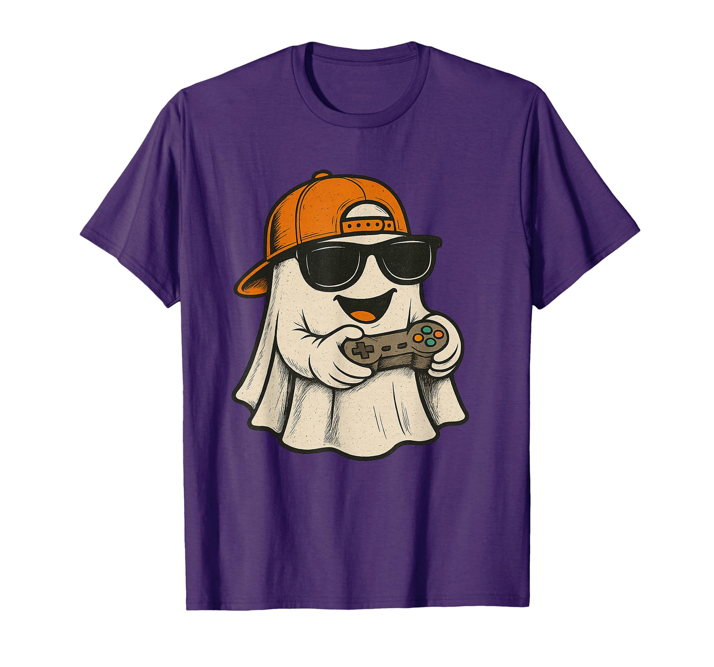 Halloween Boys Kids Ghost Gamer Scary Costume Gaming Men T-Shirt