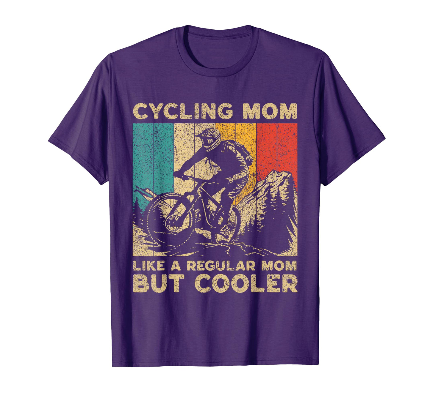 Cycling Mom Bicycle Riding Cyclist Womens T-Shirt