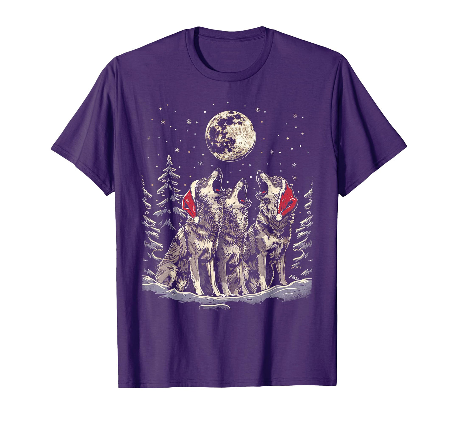 Wolf - Funny Merry Christmas Santa Matching Family Holiday T-Shirt