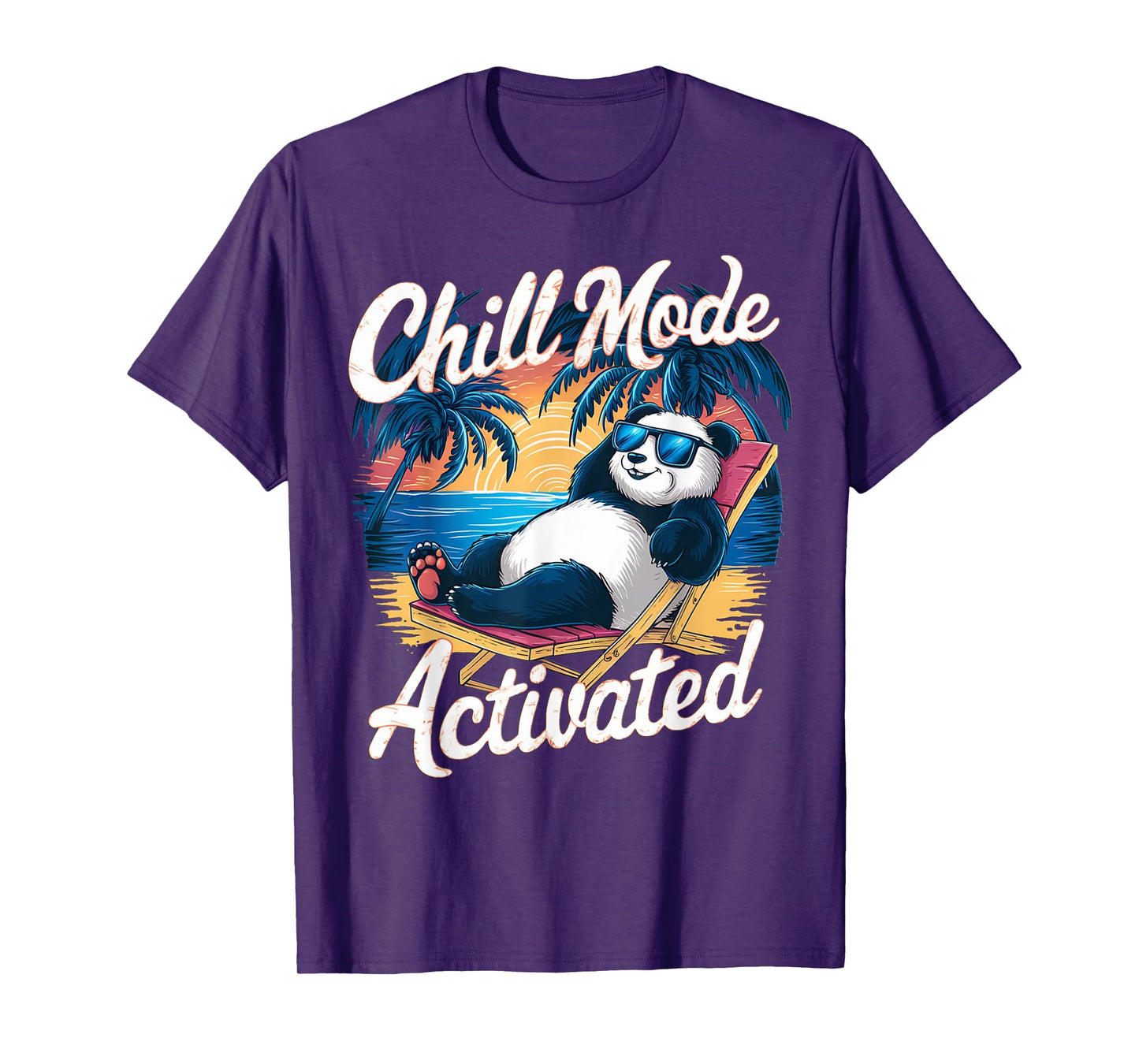 Panda Wearing Sunglass Chill Mode Activated, Summer T-Shirt for Men Women Kids