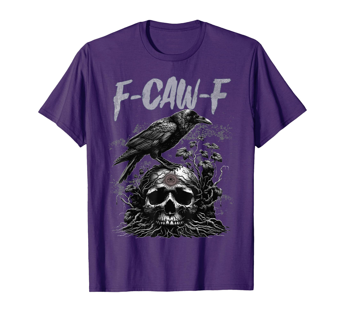 Funny F CAW F Crow Funny Halloween Shirt Men Women T-Shirt